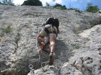 El Marc pujant un tram vertical