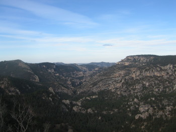 Vista des del Tossal dels Tres Reis cap a la zona del País Valencià